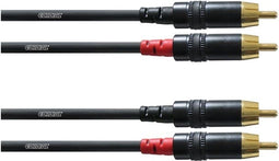 Cordial CFU 6 CC - Audio kabel - 2x RCA - Zwart (6 meter)