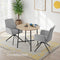 tectake® Ronde Eettafel Ennis - Industrieel Design - MDF Houtlook - Zwart Metaal Frame - Lichtbruin - Ø 80 cm (Ø x H)