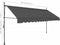 vidaXL - Luifel - handmatig - uitschuifbaar - met - LED - 350 - cm - antracietkleurig