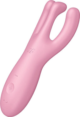 Satisfyer, vibrator, oplegvibrator, 'Treesome 4', 14 cm, met app, 3 motoren, voor stimulatie van clitoris en schaamlippen