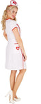 dressforfun - Verpleegster L - Kostuum met ritssluiting en kap - Carnaval