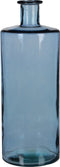 Mica Decorations Guan - Fles Vaas - H40 x Ø15 cm - Gerecycled Glas - Blauw