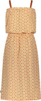 Moodstreet Meisjes Jurk - Spaghetti bandjes - Alloverprint smileys - Maat 122/128