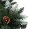 vidaXL - Kunstkerstboom - met - verlichting - en - dennenappels - 150 - cm