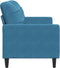 vidaXL - Tweezitsbank - 140 - cm - fluweel - blauw