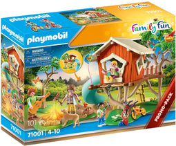 PLAYMOBIL 71001 - Avonturen boomhut met glijbaan en kampvuur - (2 stuks)