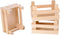Small Foot - Houten Kratjes Klein 10x8x5,5cm, Set van 3