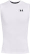 Under Armour UA HG Armour Comp SL-WHT - Heren Sportshirt - Compressie - Wit - Zwart