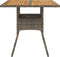 vidaXL Tuintafel met acaciahouten blad 80x80x75 cm poly rattan grijs