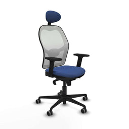 Piqueras y Crespo 2D036G1 - Bureaustoel - Verstelbare hoofdsteun en hoogte - Marineblauw