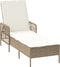 vidaXL - Ligbed - met - Kussen - Beige - Poly - Rattan