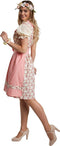 Dressforfun Mini-Dirndl Herrenchiemsee model 2 L - Verkleedkleding - Bloemenmotief - Katoen