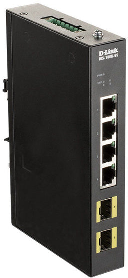 D-Link DIS-100G-6S - Unmanaged Switch - 4x Gigabit Ethernet - 2x SFP