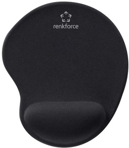 Renkforce RF-5044650 - Muismat - Ergonomisch met gelpolssteun - Zwart