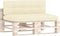 vidaXL - Palletkussens - 2 - st - stof - crèmekleurig