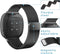 imoshion Milanees Watch bandje - Geschikt voor Fitbit Versa 4, Versa 3, Sense 2, Sense - Zwart - One Size
