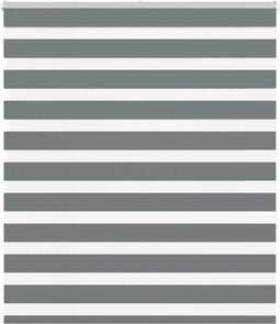 vidaXL - Zebra - rolgordijn - 135x150 - cm - stofbreedte - 130,9 - cm - donkergrijs