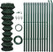 vidaXL - Gaashek - met - palen - 0,8x25 - m - staal - groen