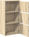 vidaXL - Boekenkast - 40x24x77 - cm - bewerkt - hout - sonoma - eikenkleurig