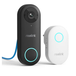REOLINK Video Deurbel PoE - 2K Beveiligingscamera Buiten met Chime V2 - 180° Kijkhoek