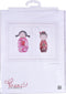 Thea Gouverneur - Borduurpakket met telpatroon - 547A - Voorgesorteerde DMC Garens - Kokeshi-poppen - Aida - 16 cm x 22 cm - DIY Kit