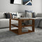 vidaXL - Salontafel - 60x60x40 - cm - bewerkt - hout - bruin - eikenkleur