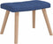 vidaXL - Schommelstoel - met - voetenbank - stof - blauw