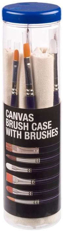 Van Gogh Aquarel Penselen Set - 6 stuks - Goudkleurige polyestervezel en runderoorhaar (6 stuks)