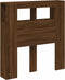 Hoofdeinde met LED 100x18,5x103,5 cm bewerkt hout bruineiken