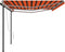 vidaXL - Luifel - automatisch - uittrekbaar - met - palen - 6x3 - m - oranje - en - bruin