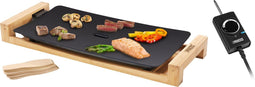 Princess Table Chef Pure Black 103026 - Gourmet - Grill & Bakplaat 50x25 cm - 2200 Watt - Bamboe