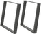 vidaXL - Eettafelpoten - 2 - st - U-vormig - 90x(72-73) - cm - staal - antraciet