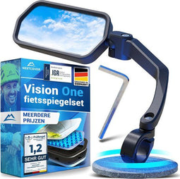 NEXTCOVER® Fietsspiegel e-bike links - Achteruitkijkspiegel - ProVision echt glas - 360° flexibiliteit