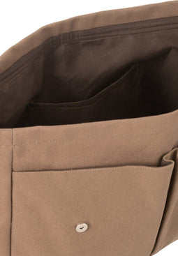 J-Line Boekentas Met Riem Textiel Bruin