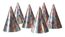 Boland - 6 Holografische hoedjes - Één maat - Kinderen en volwassenen - Unisex -