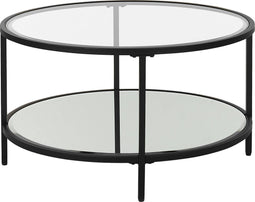BIRNEY - Salontafel - Zwart - Veiligheidsglas