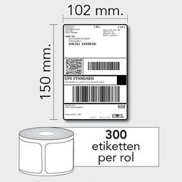 Klika - Thermo-etiketten 102x150 kern 25 afneemb - 7 stuks