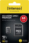 Intenso microSD kaart UHS-I Premium - 64GB - tot 90MB/s