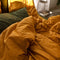 Noorse hoes HappyFriday Basic Mosterd 180 x 220 cm