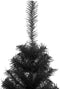 vidaXL - Kunstkerstboom - met - standaard - 120 - cm - PVC - zwart