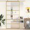vidaXL - Schuifdeur - 102,5x205 - cm - helder - ESG-glas - en - aluminium - goudkleur