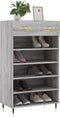 vidaXL - Schoenenkast - 60x35x105 - cm - bewerkt - hout - grijs - sonoma - eikenkleur