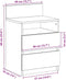 vidaXL - Nachtkastjes - 2 - st - met - 2 - lades - 40x33x60 - cm - oud - houtkleurig