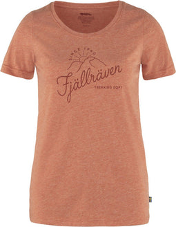 Fjallraven Sunrise - T-shirt Dames - Vochtafvoerend en sneldrogend - Rowan Red-Melange