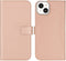 Selencia iPhone 14 Plus - Echt Lederen Bookcase - 3 Pashouders - Dusty Pink