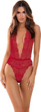 Rene Rofe - Roodkanten body met diepe V-hals en blote rug René Rofé - M/L