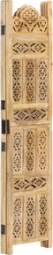vidaXL - Kamerscherm - 3 - panelen - handgesneden - 120x165 - cm - massief - mangohout