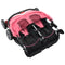 vidaXL - Tweelingkinderwagen - staal - roze - en - zwart