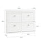 SoBuy FSR79-W - Schoenenkast - Ruimte voor 16 paar schoenen - Wit - 105x24x83 cm