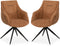 MX Sofa - Colin – Eetkamerstoelen – Cognac – Set van 2
